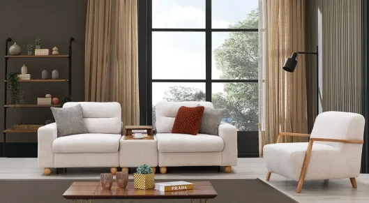 Product img 2, Gloria Yataklı Ahşap Ayaklı Koltuk Takımı